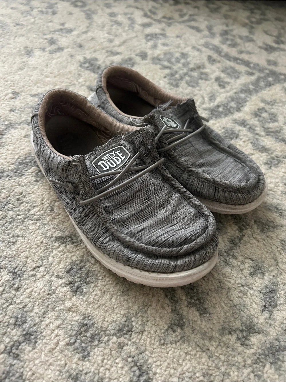 Hey Dude Gray Knit Slip-On Casual Shoes